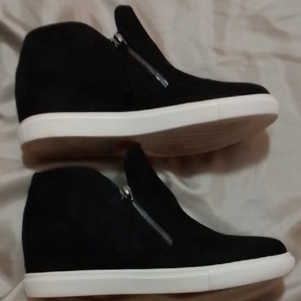 Madden Girl Black Wedge Booties